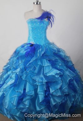 Exquisite Beading and Ruffles Decorate Bodice Ball Gown Little Girl Pageant Dress Strapless Floor-length