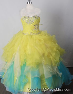 Brand New Beading Ball Gown Little Girl Pageant Dress Sweetheart Floor-length