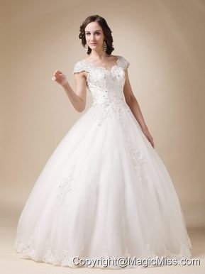 Unique Ball Gown Sweetheart Floor-length Organza and Satin Beading Wedding Dress