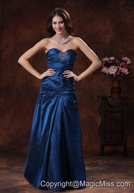 Sky Blue Sweetheart Prom Dress With Beaded Decorate On Taffeta In Opelika Alabama