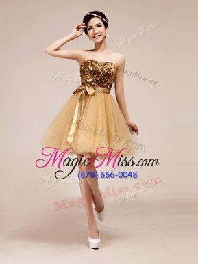 Exceptional Strapless Sleeveless Chiffon Prom Dresses Beading and Sashes|ribbons Zipper