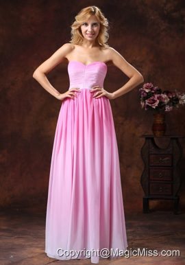 Ombre Color Chiffon Sweetheart Prom Dress