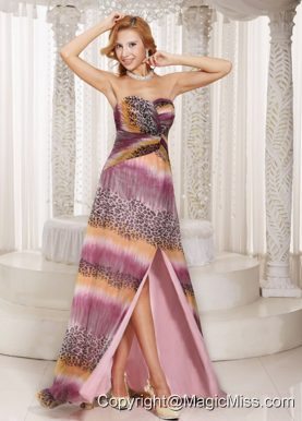 Cheap Milti-color High Slit Swettheart Watteau Train 2013 Prom Dress Party Style