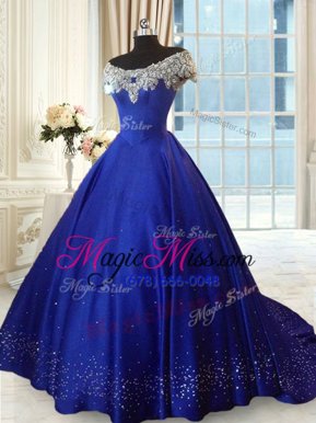 Exceptional Off the Shoulder Cap Sleeves Lace Up Beading and Lace 15th Birthday Dress