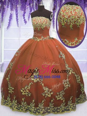 Luxurious Sleeveless Zipper Floor Length Appliques Quinceanera Dresses