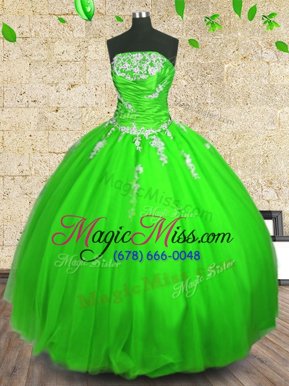 Chic Sleeveless Tulle Lace Up Quinceanera Gowns for Military Ball and Sweet 16 and Quinceanera