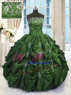 Stunning Sleeveless Beading and Appliques and Embroidery and Pick Ups Lace Up Quinceanera Dresses