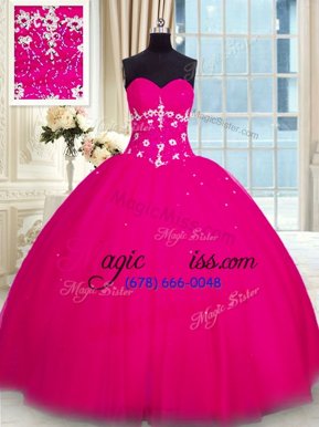 Deluxe Sleeveless Beading Lace Up Sweet 16 Quinceanera Dress