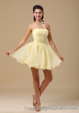 Light Yellow In Annapolis Maryland For Prom Dress With Beading and Ruch Bodice