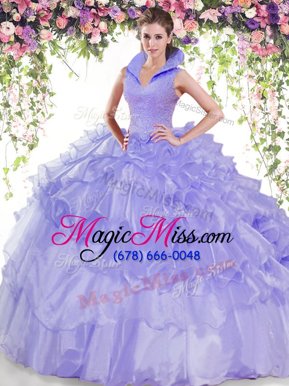 Cute Sleeveless Beading and Ruffled Layers Backless Quinceanera Dresses