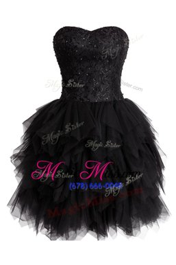 Elegant Sleeveless Beading and Sequins Lace Up Prom Party Dress