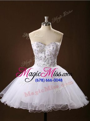 Glittering Sleeveless Sashes|ribbons Zipper Dress for Prom