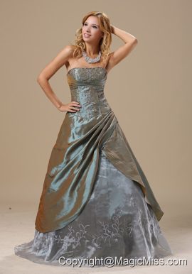 Olive Green Embroidery In Baton Rouge Louisiana For 2013 Prom Dress Custom Made