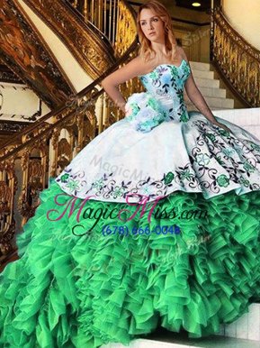 Great Floor Length Quinceanera Gowns Sweetheart Sleeveless Lace Up