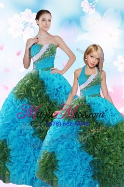 New Arrival Multi-color Ball Gowns Sequins and Pick Ups Ball Gown Prom Dress Lace Up Taffeta Sleeveless Floor Length