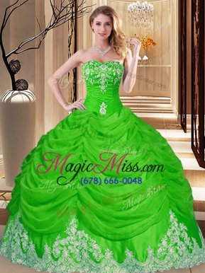 Stylish Tulle Sweetheart Sleeveless Lace Up Lace and Appliques Quinceanera Dress in