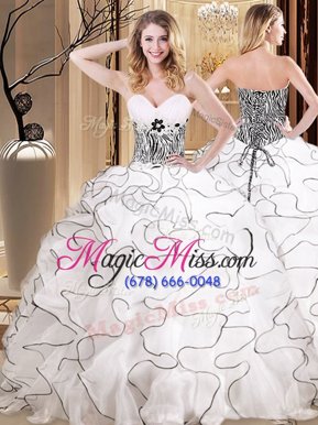 Fantastic Sleeveless Lace Up Floor Length Ruffles Ball Gown Prom Dress