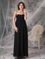 Black Empire Sweetheart Neck Ankle-length Chiffon Prom Dress
