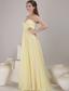 Yellow Empire Sweetheart Neck Floor-length Chiffon Pleats Bridesmaid Dress