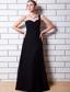 Black Column One Shoulder Floor-length Chiffon Prom Dress