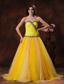 Yellow Sweerheart Beaded Decorate On Tulle Prom Dress In Phoenix Arizona