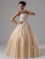 Champagne and Appliques For 2013 Ball Gown Prom Dress Floor-length In Cambria California