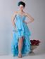 Baby Blue Empire Sweetheart High-low Chiffon Prom / Homecoming Dress