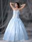 Story City Iowa Beaded Decorate Up Bodice A-line Sweetheart Neckline Organza and Taffeta Light Blue Sweet Style 2013 Prom Dress