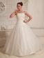 Strapless Appliques Ball Gown Special Tulle and Taffeta Wedding Dress Floor-length