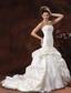 Champagne Mermaid and Ruched Bodice For 2013 Wedding Dress With Lace Decorate Bust Hand Made Flowers