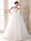 Sweet A-line Sweetheart Floor-length Tulle Beading and Appliques Wedding Dress