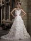 Gorgeous A-line Sweetheart Court Train Taffeta and Tulle Beading Wedding Dress