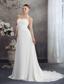 Empire Sweetheart Court Train Appliques Wedding Dress