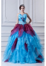 2015 Discount Ball Gown Strapless Appliques Multi-Color Quinceanera Dress