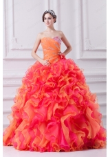 Beautiful Multi-color Sweetheart Beading and Ruching Quinceanera Dress