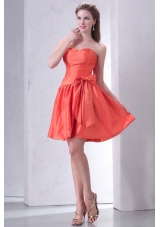 Cheap Sweetheart Short Prom Dress with Bowknot Mini Length