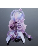 2015 Pretty Beading Tulle Lavender Hair Ornament