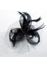 2015 Fashionable Tulle Black Net Yarn Briadl Hat