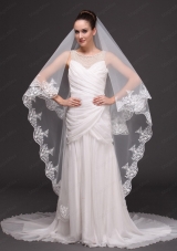 Lace Appliques Tulle Graceful Wedding Veil