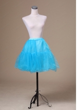 Aqua Blue Mini Length Custom Made Petticoat