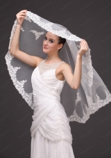 Two-tier Tulle With Appliques Elbow Length Veil