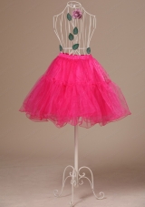 Perfect Hot Pink Organza Mini length Girls Petticoat