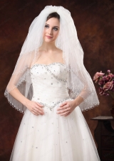 2014 Inspired 4-Layer White Bridal Veil On Sale