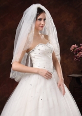 Two-Layers Embroidery Tulle Stylish Wedding Veils