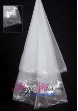 Organza Lace Applique Edge Bridal / Wedding Veil