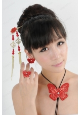 Gorgeous Red Vintage Style Alloy Ladies' Jewelry Sets