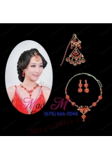 Graceful Alloy and Imitation Jewelry sets in Red