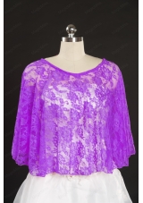 Beautiful Beading Lace Hot Sale Wraps in Fuchsia