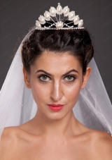 Exclusive Tiara With Beading and Pearl  Decorate