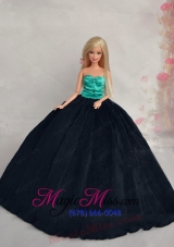 Elehant Black Sweetheart Lace Fashion Wedding Dress for Noble Barbie